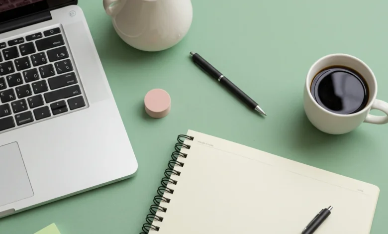 Pessoa digitando em laptop em ambiente calmo e minimalista, transmitindo leveza e atenção – página de contato do blog Sutilmente.